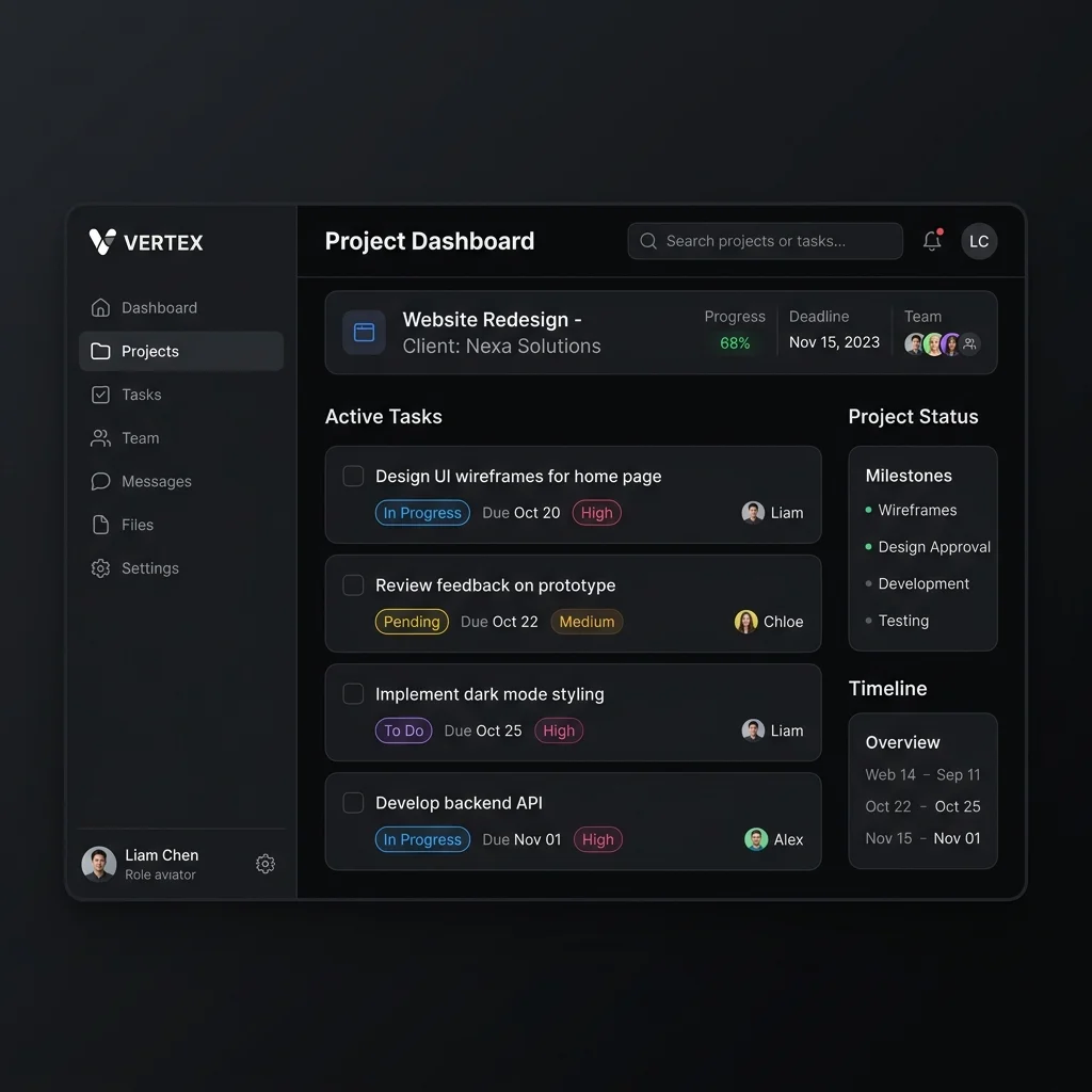 Custom Client Portal Workspace Interface